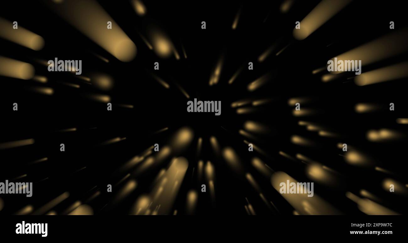 Image de cercles flous volant sur fond noir Banque D'Images