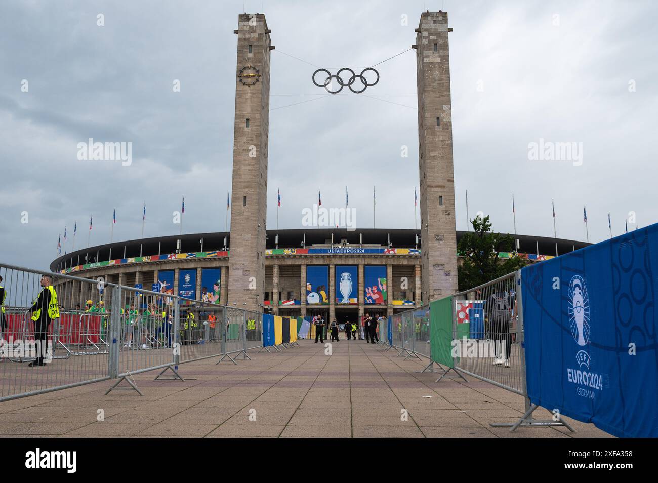 BERLIN, ALLEMAGNE - 21 JUIN 2024 : Euro 2024 Groupe d match Pologne vs Autriche 1:3. Stade Olimpic Olympiastadion Banque D'Images