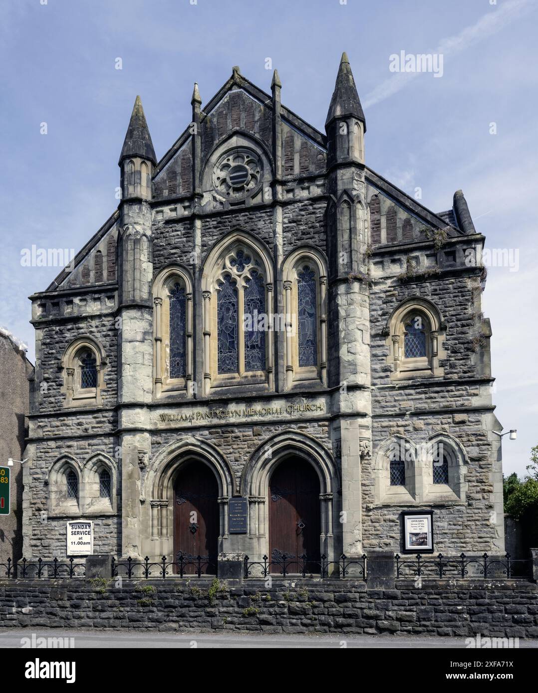 Williams Pantycelyn Memorial Church - Calvinistic Methodist Chapel - Stryd y Bont, Llandovery, Carmarthenshire, pays de Galles, Royaume-Uni Banque D'Images