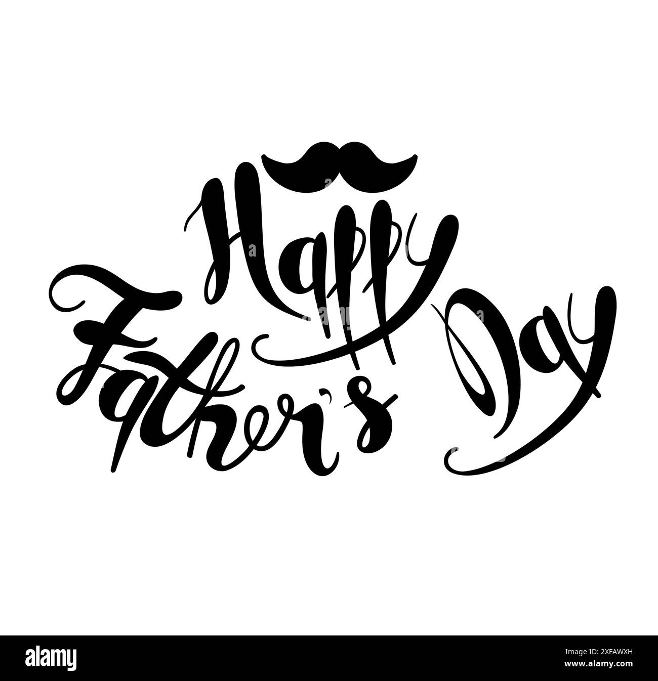 Bonne fête des pères. Illustration vectorielle de calligraphie faite à la main. Illustration de Vecteur