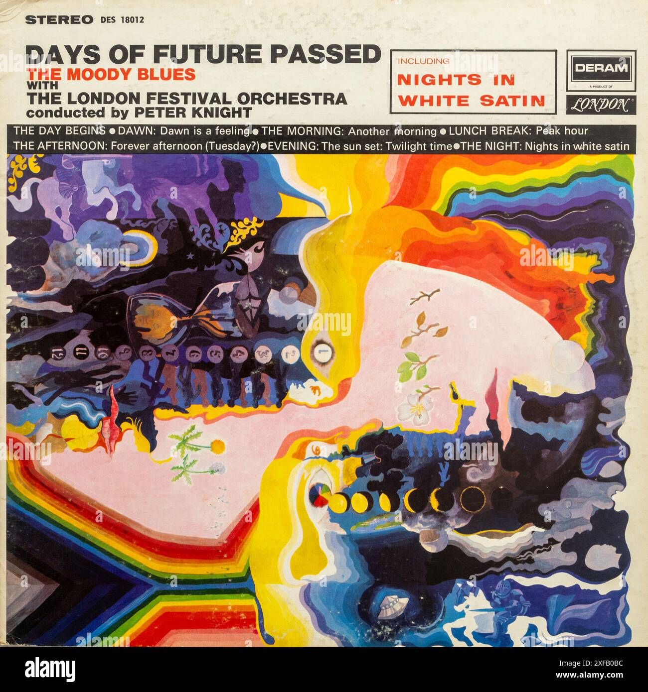 Days of future a passé l'album des Moody Blues avec le London Festival Orchestra, couverture vinyle LP Banque D'Images