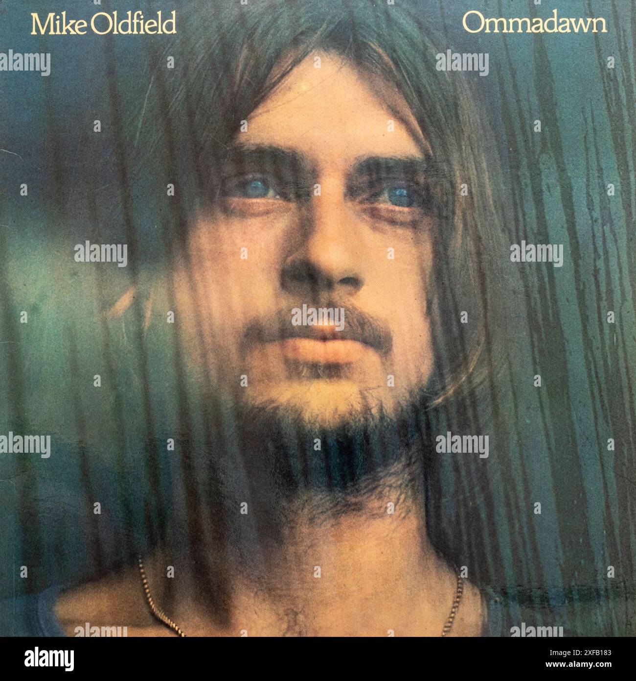 Album LP vinyle Ommadawn couverture du musicien britannique Mike Oldfield Banque D'Images
