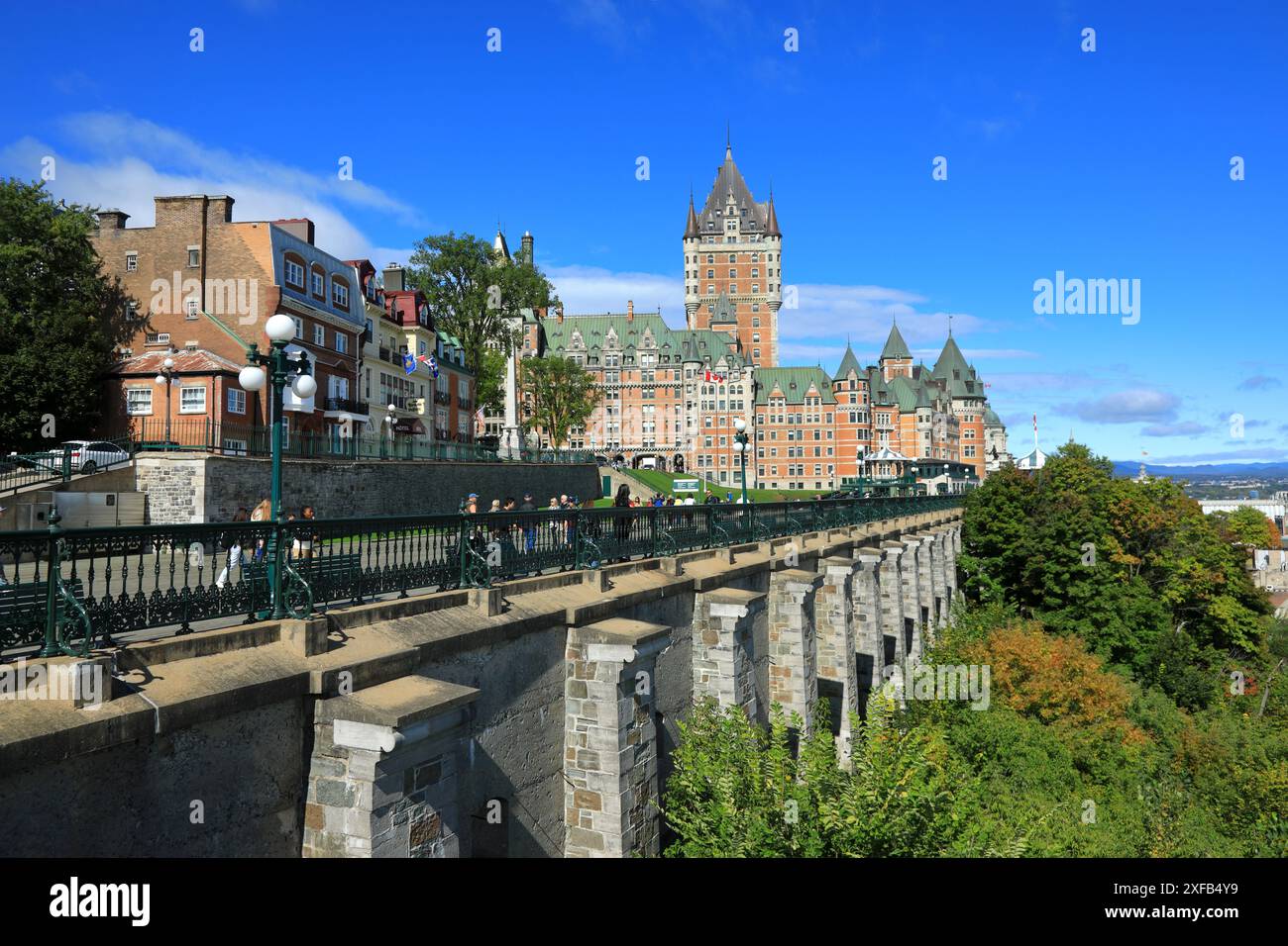 Géographie / voyage, Canada, Québec, Québec, terrasse Dufferin et Château Frontenac, AUTORISATION-DROITS-SUPPLÉMENTAIRES-INFO-NON-DISPONIBLE Banque D'Images