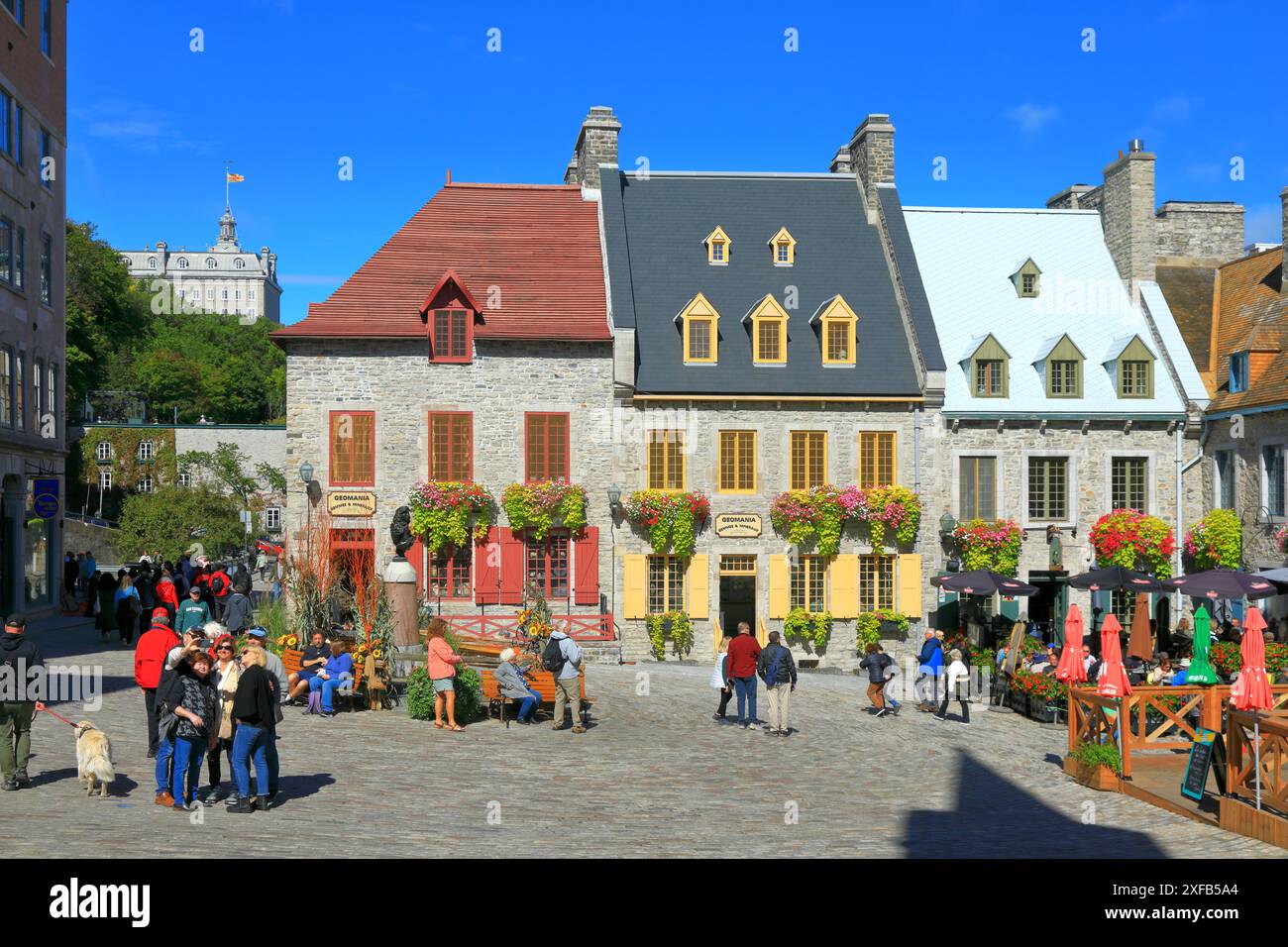 Géographie / voyage, Canada, ville de Québec, Québec, place Royale, petit Champlain, vieille ville, AUTORISATION-DROITS-SUPPLÉMENTAIRE-INFORMATION-NON-DISPONIBLE Banque D'Images