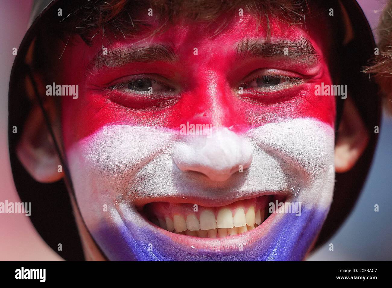 Munich, Allemagne. 02 juillet 2024. Les supporters des pays-Bas lors du match de football Euro 2024 entre la Roumanie et les pays-Bas au Munich Football Arena, Munich, Allemagne - 2 juillet 2024. Sport - Soccer . (Photo de Spada/LaPresse) crédit : LaPresse/Alamy Live News Banque D'Images