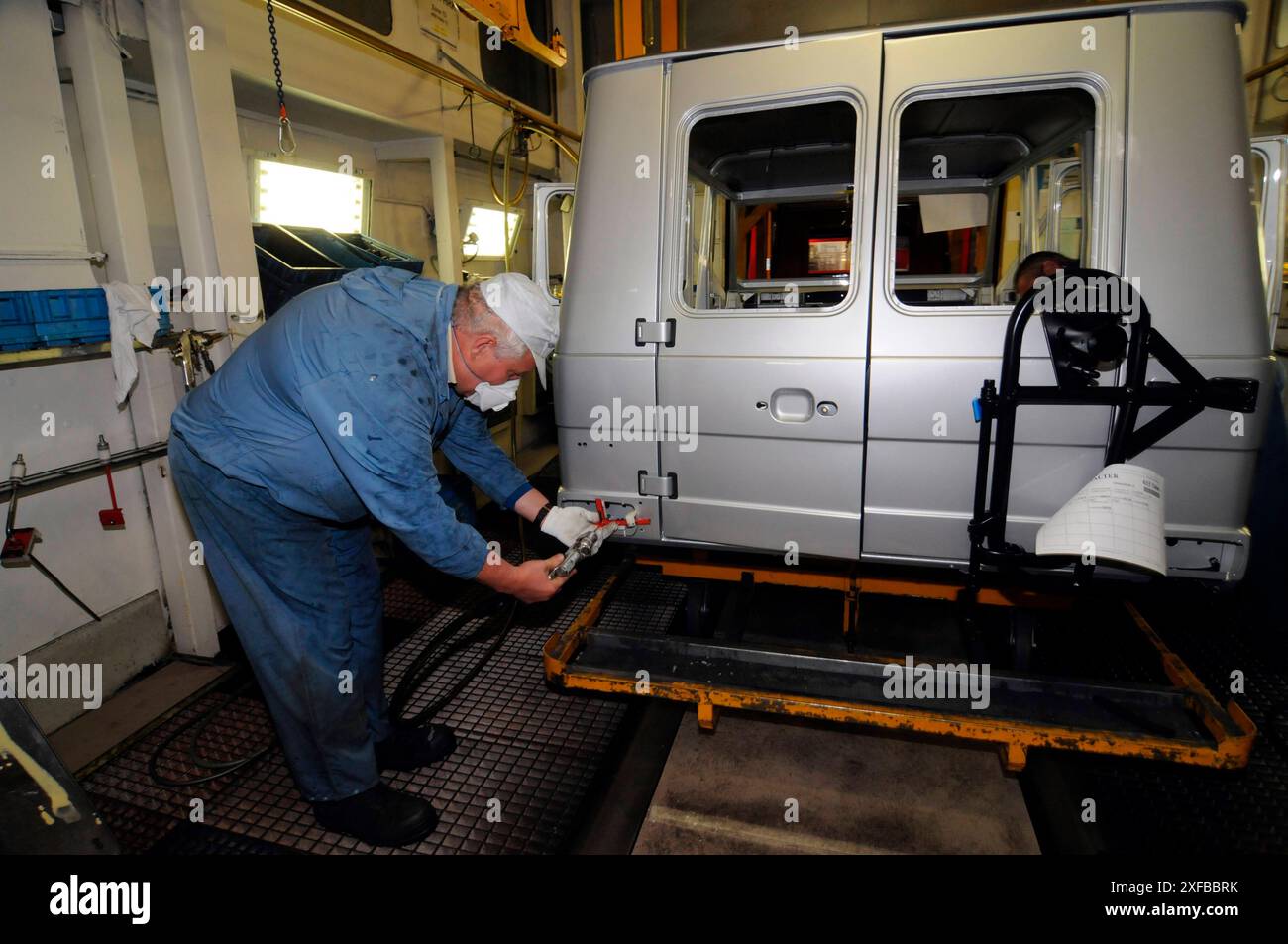 Construction de la mercedes classe G à graz construction de la mercedes classe G. Banque D'Images