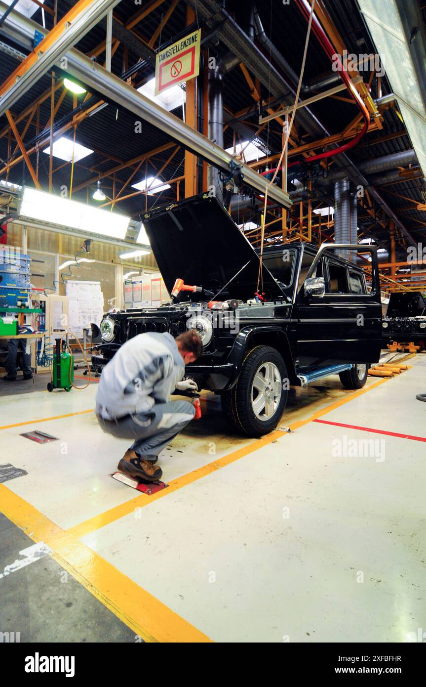 Construction de la mercedes classe G à graz construction de la mercedes classe G. Banque D'Images