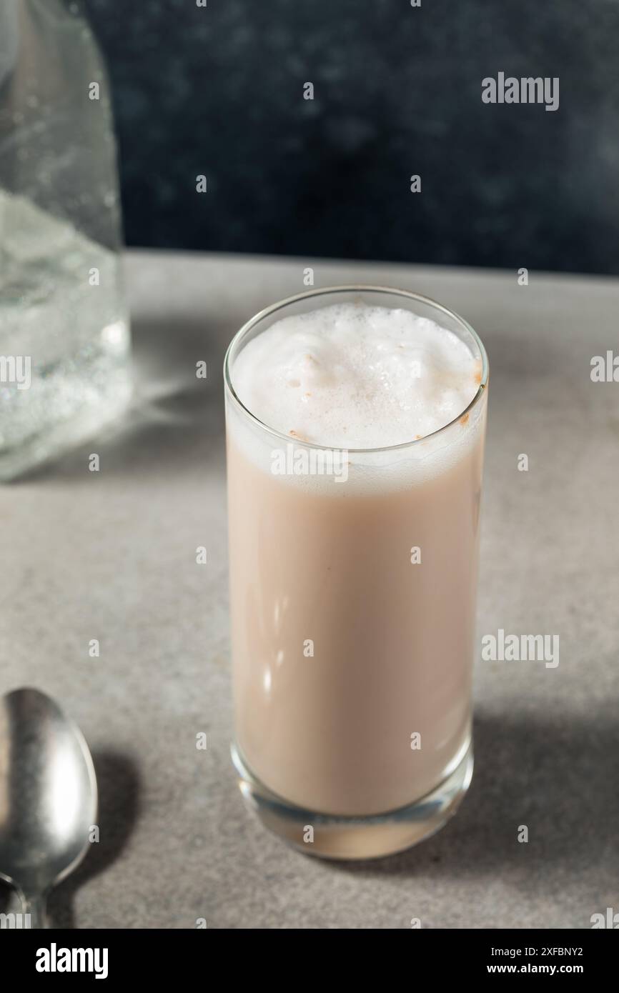 Boisson douce à la crème d'œuf au chocolat New York avec de l'eau Seltzer Banque D'Images