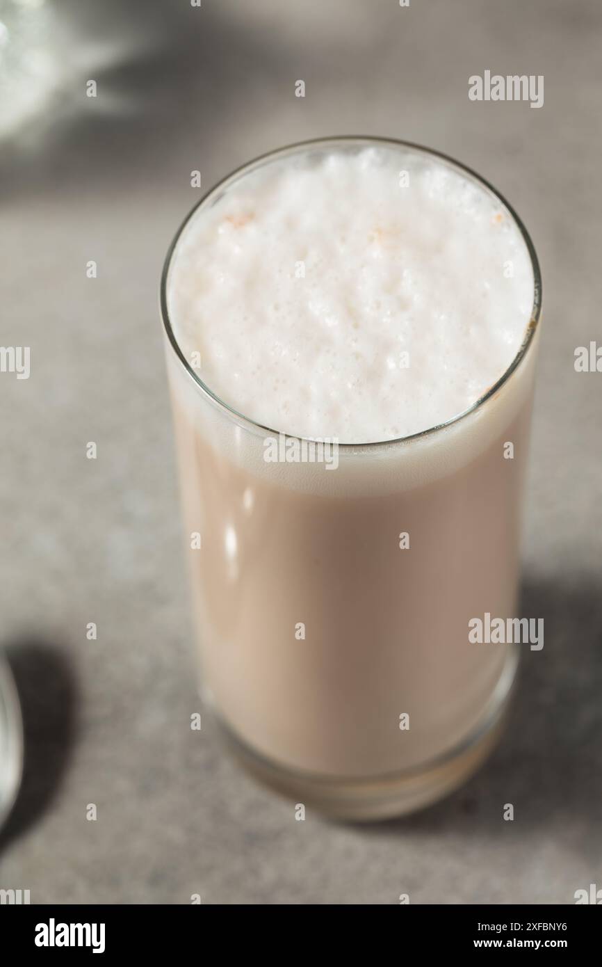 Boisson douce à la crème d'œuf au chocolat New York avec de l'eau Seltzer Banque D'Images