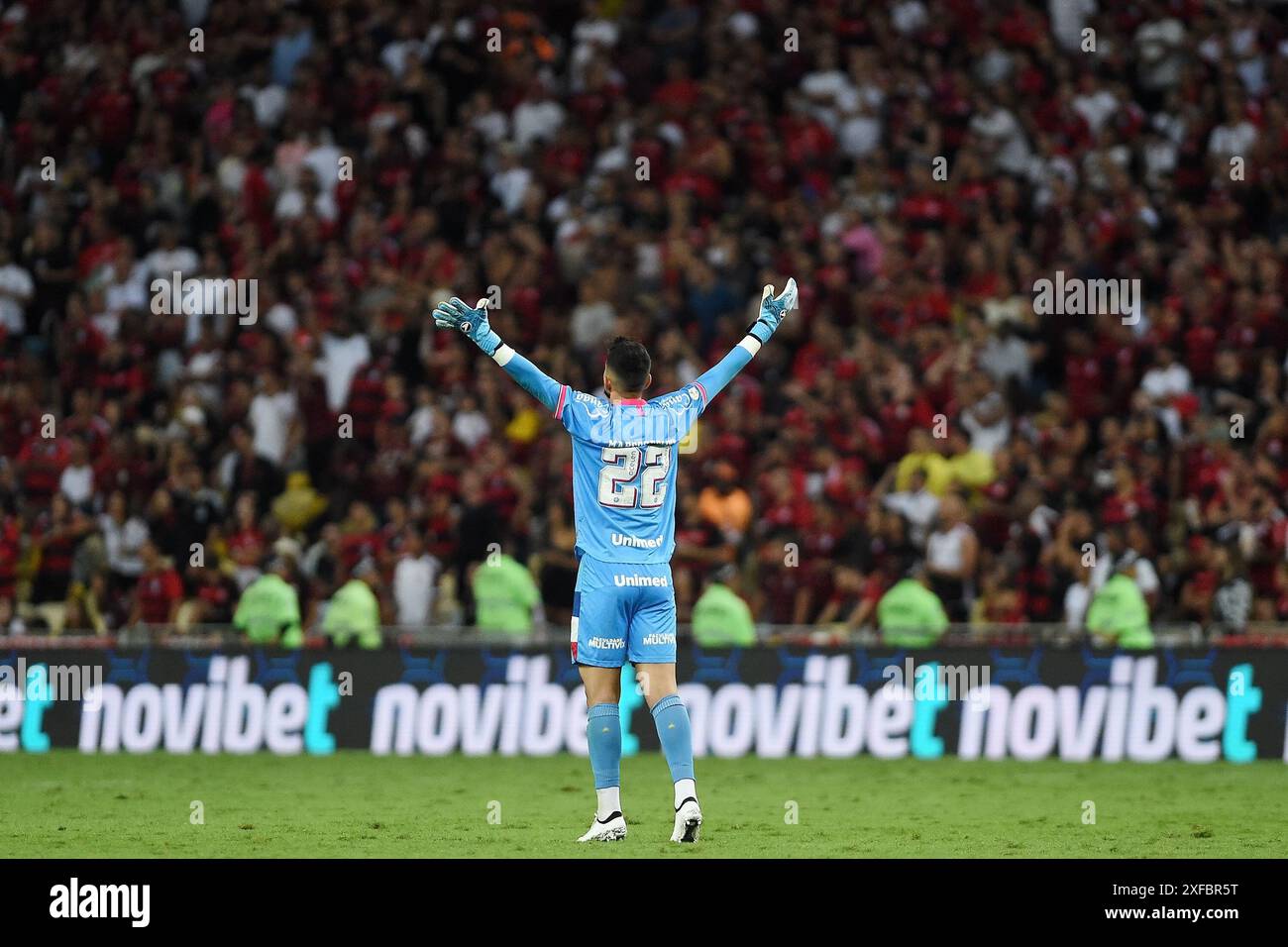 Rio de Janeiro, Brésil, 20 juin 2024. Le gardien de but Marcos Felipe de l'équipe Bahia, lors du match entre Flamengo vs Bahia, pour le Brésil Banque D'Images