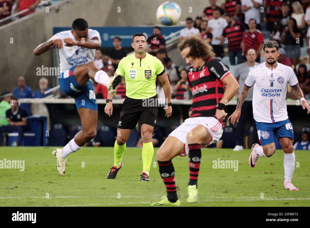 Rio de Janeiro, Brésil, 20 juin 2024. L'arbitre de football Braulio Machado, lors du match entre Flamengo vs Bahia, pour le championnat brésilien, h Banque D'Images