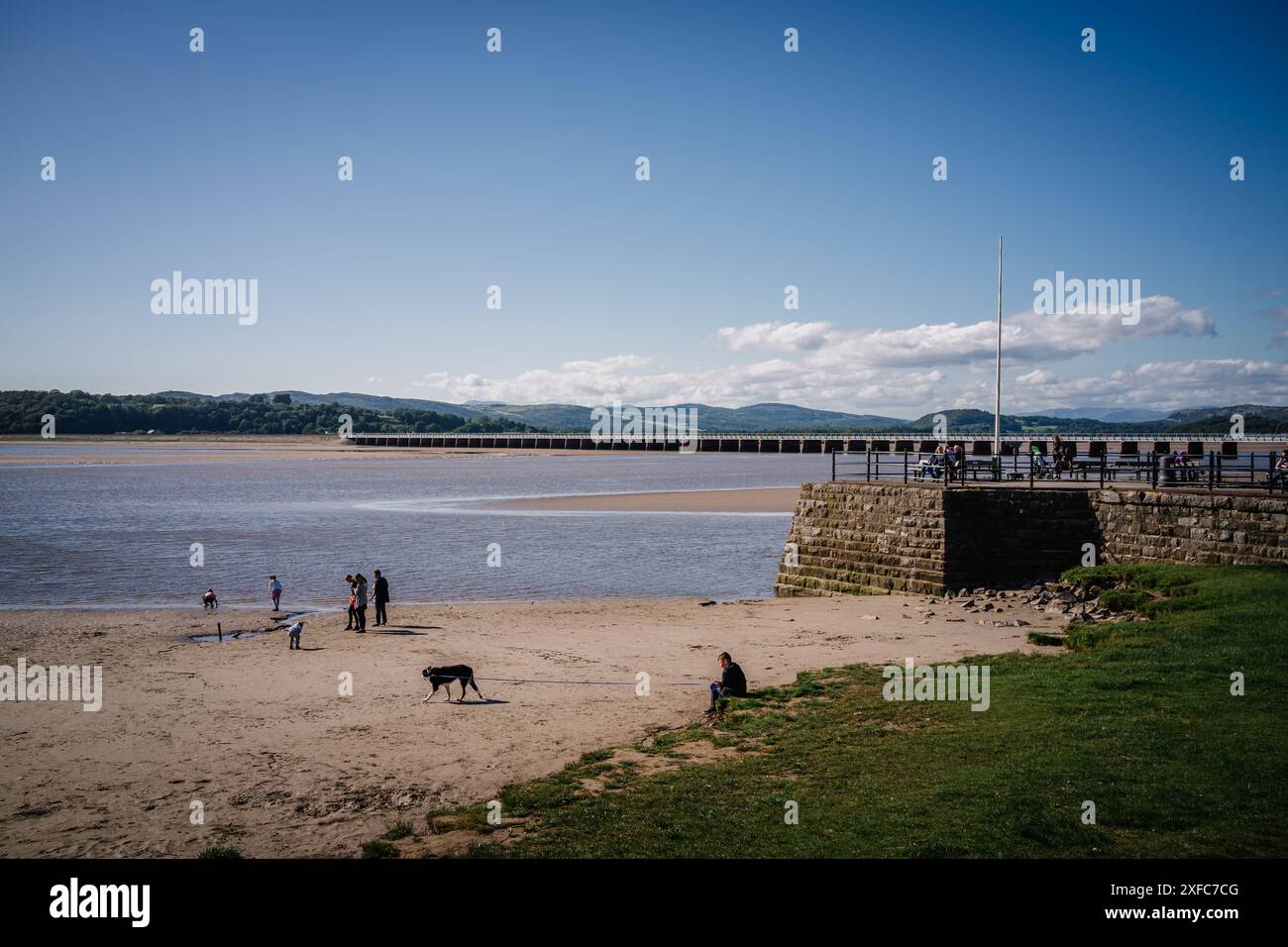 Arnside dans l'estuaire de la baie de Morecambe Banque D'Images