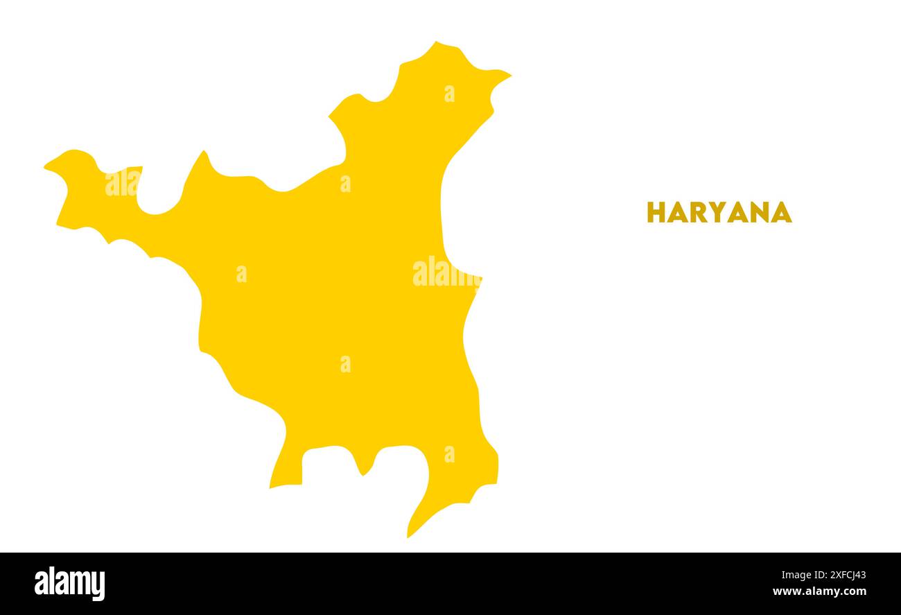 Haryana vector map1, État de l'Inde, République de l'Inde, gouvernement, carte politique, carte moderne, drapeau indien, illustration vectorielle Illustration de Vecteur