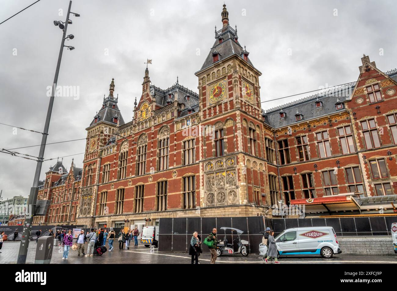 Gare centrale, Amsterdam. Banque D'Images