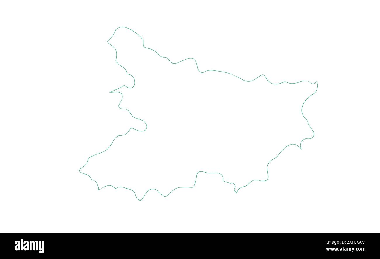 Bihar Map outline1, État de l'Inde, République de l'Inde, gouvernement, carte politique, carte moderne, drapeau indien, illustration vectorielle Illustration de Vecteur
