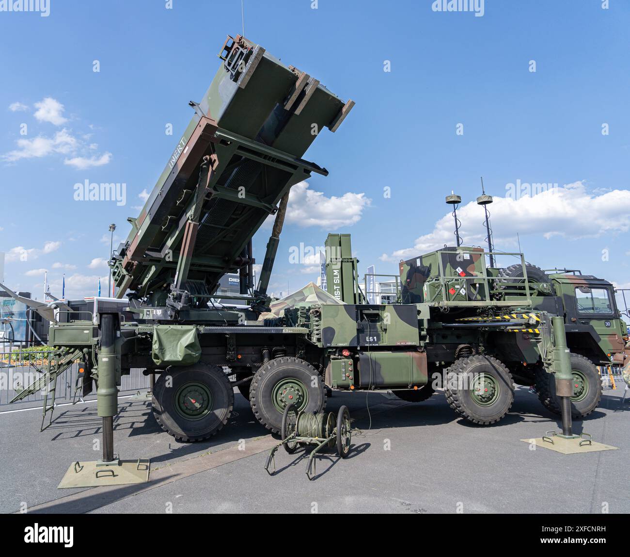 Un système de missiles sol-air Patriot de l'armée allemande Banque D'Images