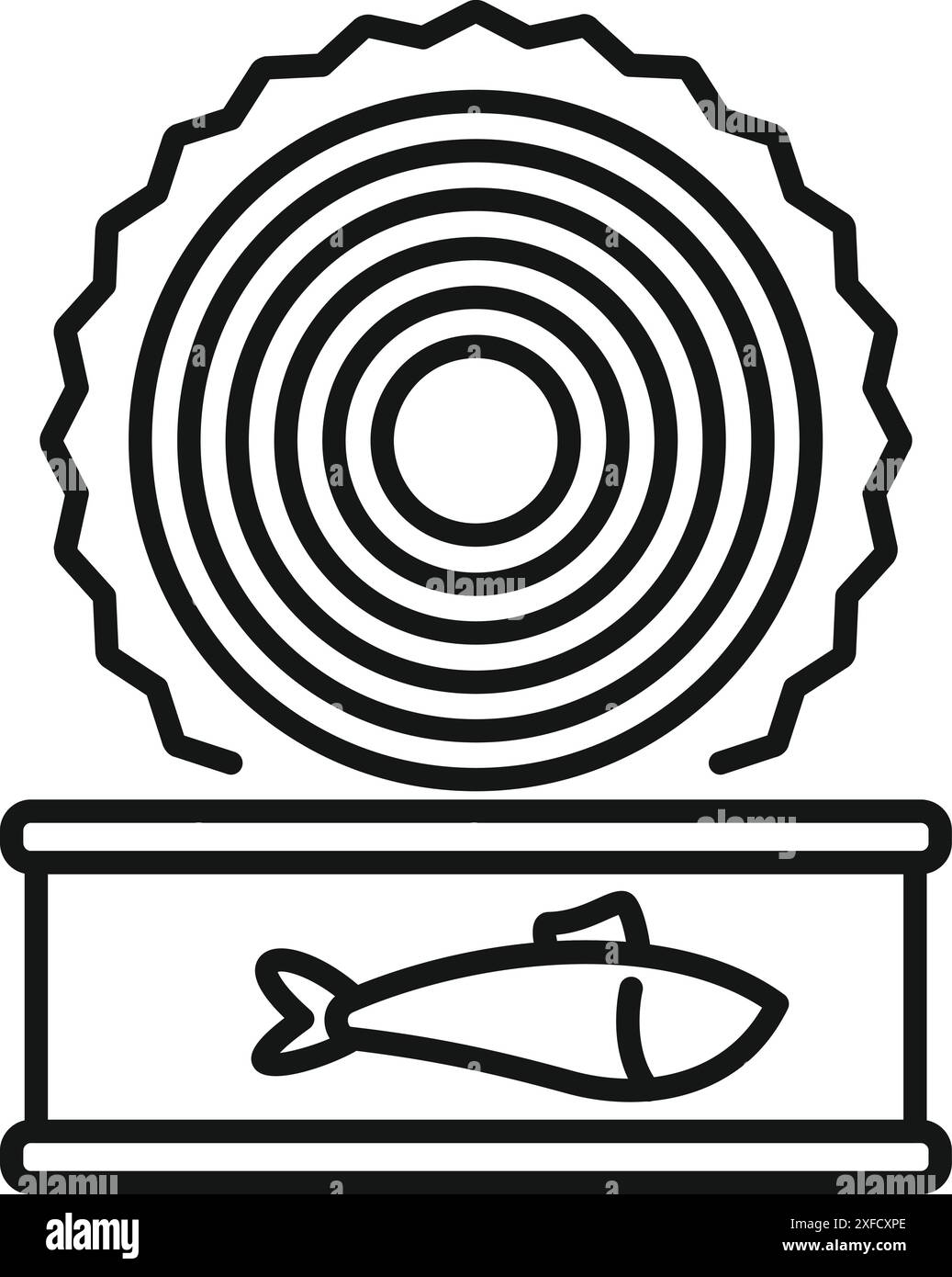 Boîte de conserve ouverte de délicieuses sardines emballées dans l'huile, parfaite comme collation ou ingrédient pour divers plats Illustration de Vecteur