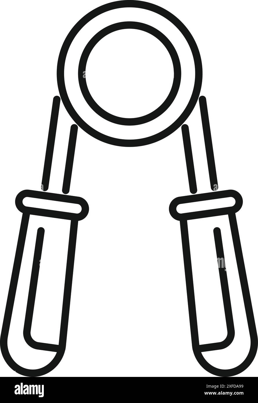 Exerciseur de poignée de main, un outil de fitness portable pour renforcer les muscles des mains et des bras Illustration de Vecteur