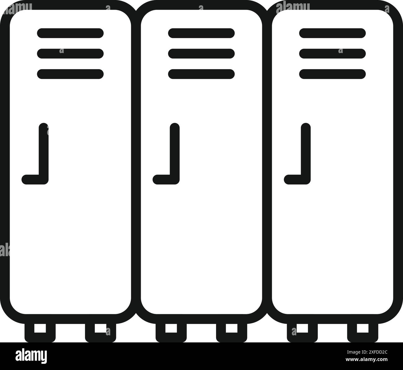Cette icône des casiers scolaires représente le stockage et la sécurité dans les établissements scolaires Illustration de Vecteur