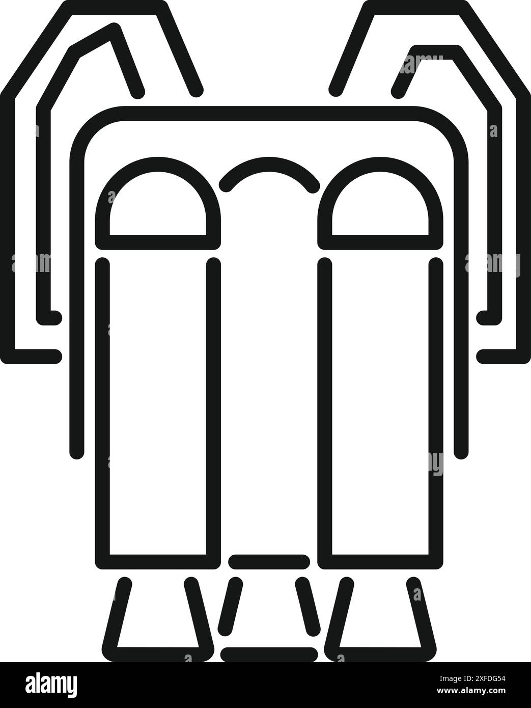 Module spatial atterrissant sur une planète inexplorée avec des moteurs rétro-fusées allumés Illustration de Vecteur