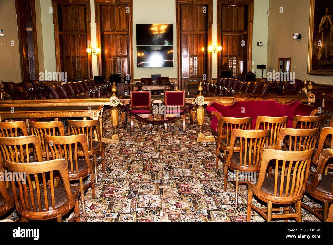 Assemblée législative au centre-ville de Fredericton, Nouveau-Brunswick, Canada Banque D'Images