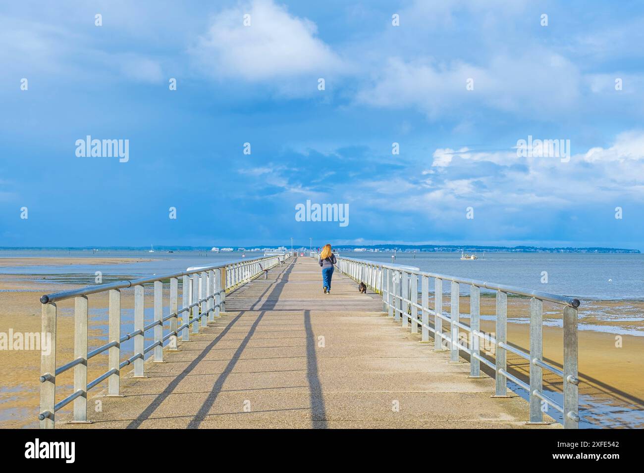 France, Gironde, Andernos-les-bains, la plus longue jetée du bassin d'Arcachon avec ses 232 mètres Banque D'Images