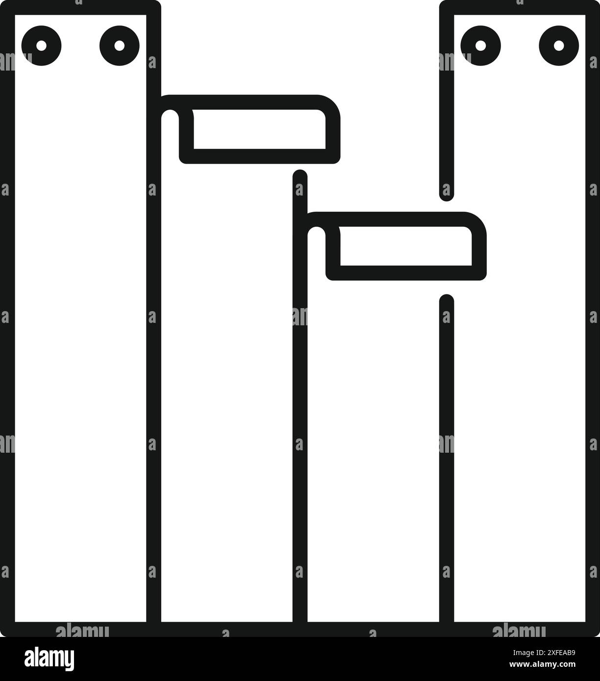 Icône simple d'un diagramme de gantt représentant un planning de gestion de projet Illustration de Vecteur