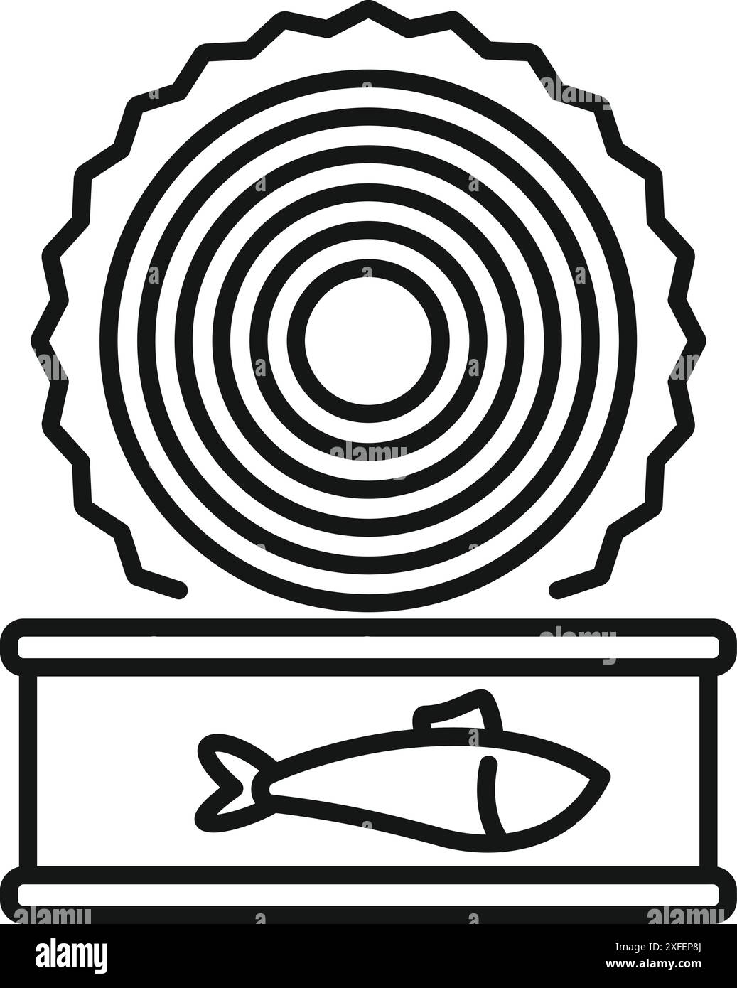 Boîte de conserve ouverte de délicieuses sardines emballées dans l'huile, parfaite comme collation ou ingrédient pour divers plats Illustration de Vecteur
