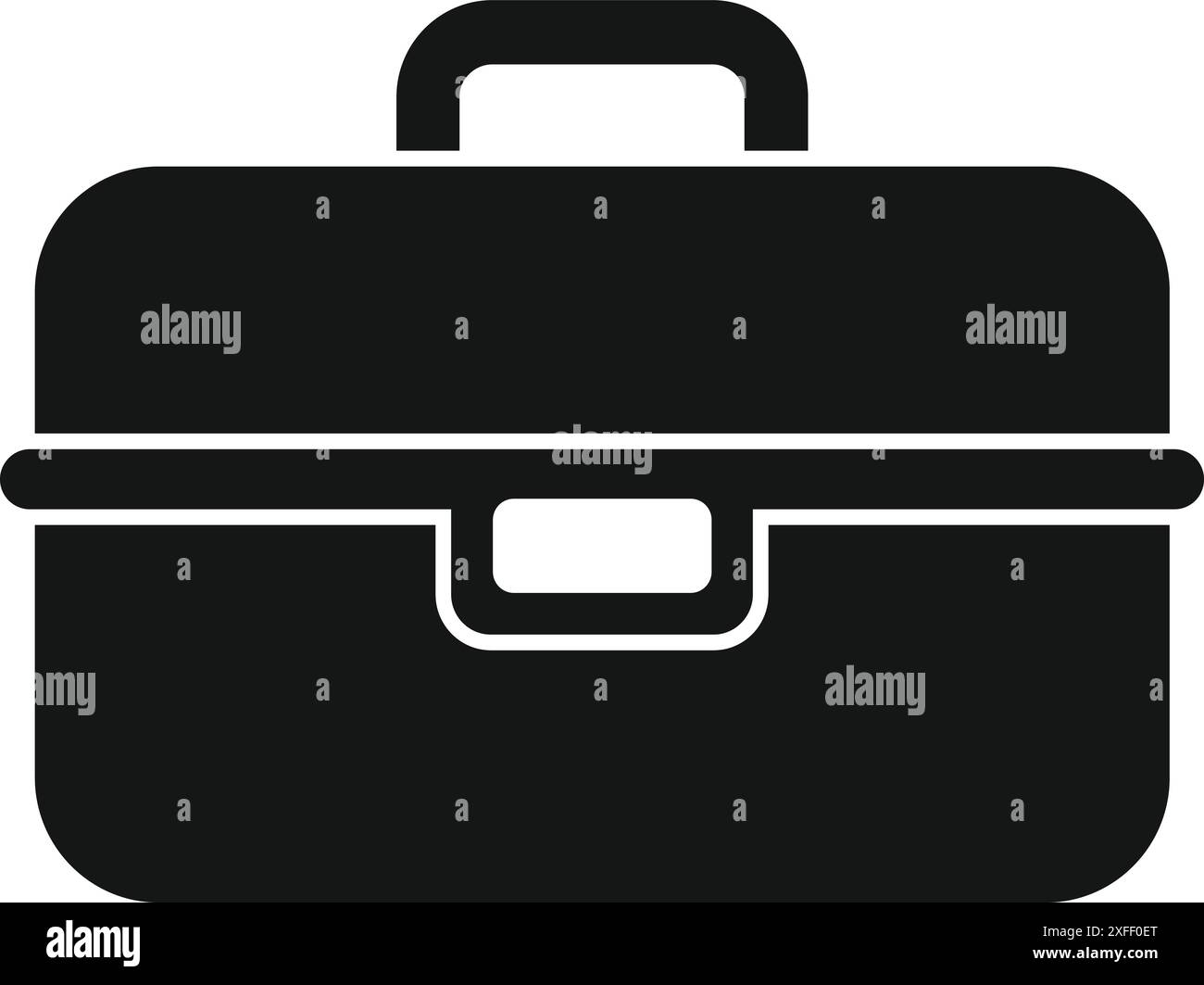 Icône de boîte à lunch noire simple représentant le concept d'emballage et de stockage des aliments pour les repas Illustration de Vecteur
