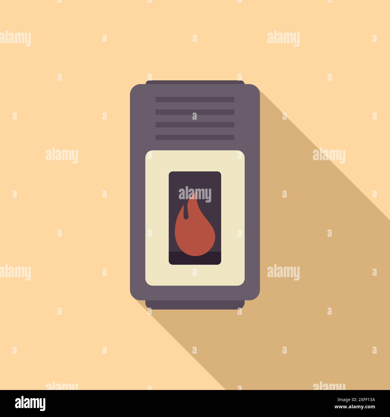 Eau de chauffage de chaudière à gaz moderne pour le système de chauffage central, offrant chaleur et confort Illustration de Vecteur