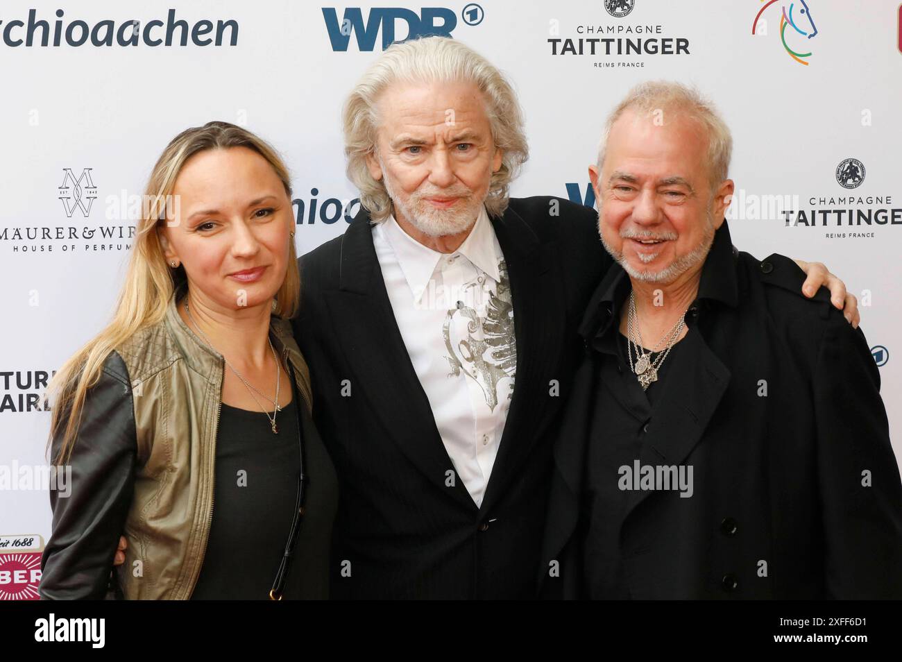 Natallia Zerlett, Hermann Bühlbecker und Helmut Zerlett BEI der Chio Media Night auf der Chio Aachen-Gelände. Aix-la-Chapelle, 02.07.2024 *** Natallia Zerlett, Hermann Bühlbecker et Helmut Zerlett à la soirée des médias du CHIO sur le terrain du CHIO Aix-la-Chapelle, 02 07 2024 Foto:XR.xSchmiegeltx/xFuturexImagex chio medianight 4717 Banque D'Images