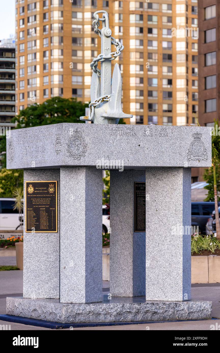 Le monument naval (une partie de) à Windsor, Canada Banque D'Images