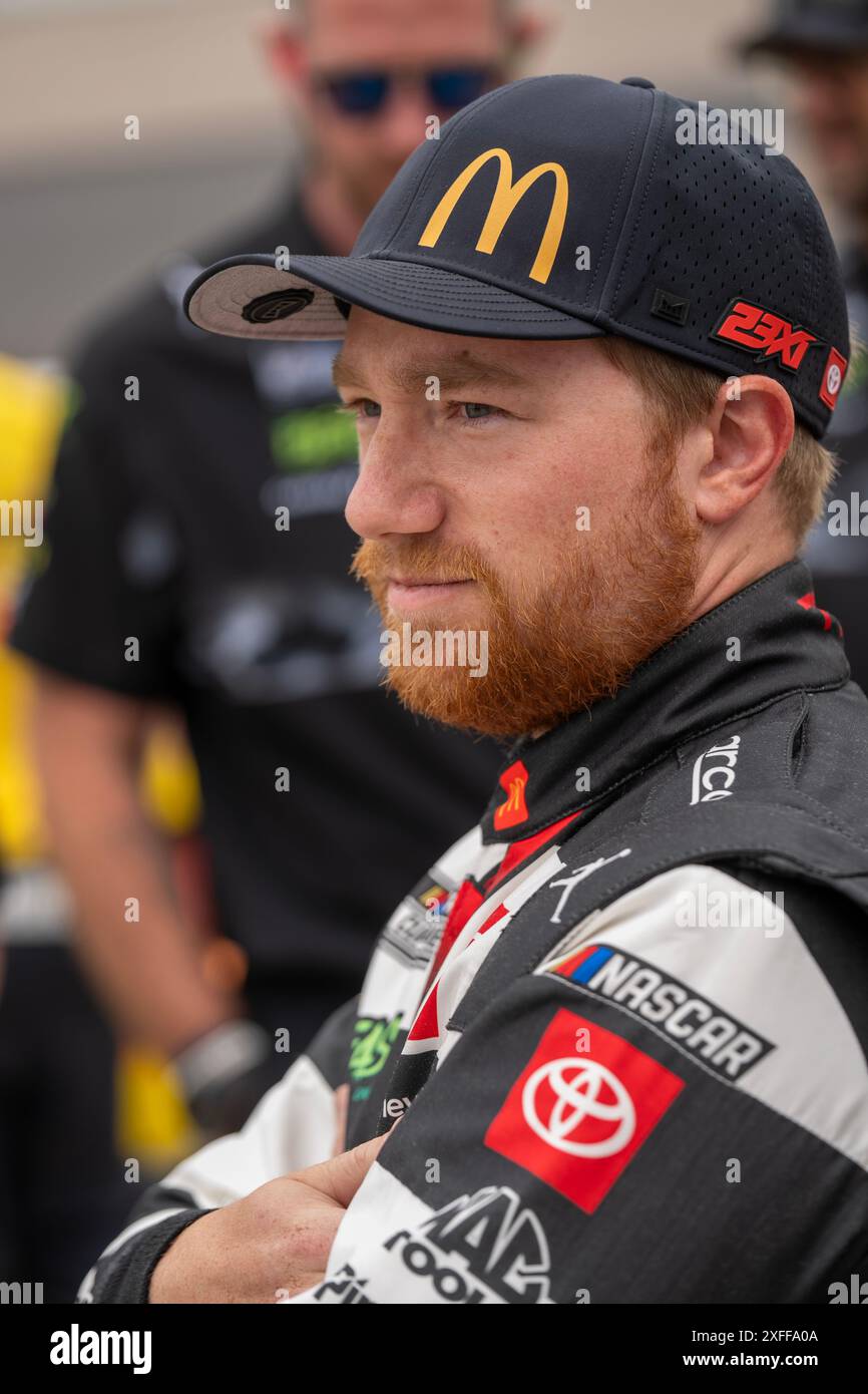 Newton, Ia, États-Unis. 15 juin 2024. Tyler Reddick attend les qualifications pour commencer pour l'Iowa Corn 350 propulsé par l'éthanol à Newton, IA, États-Unis. (Crédit image : © Walter G. Arce Sr./ASP via ZUMA Press Wire) USAGE ÉDITORIAL SEULEMENT! Non destiné à UN USAGE commercial ! Banque D'Images