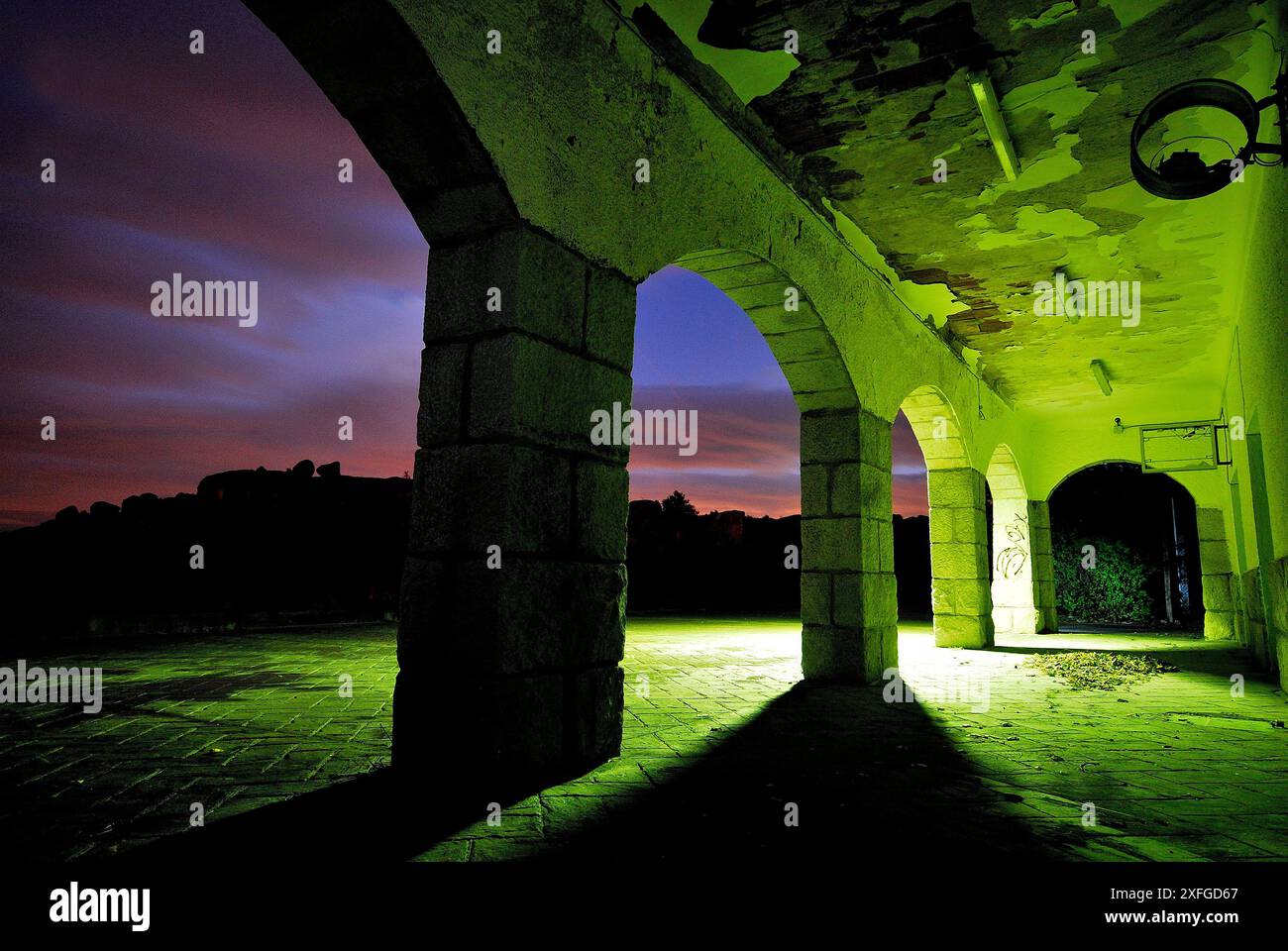 Gare de Bustarviejo, Madrid, Espagne Banque D'Images