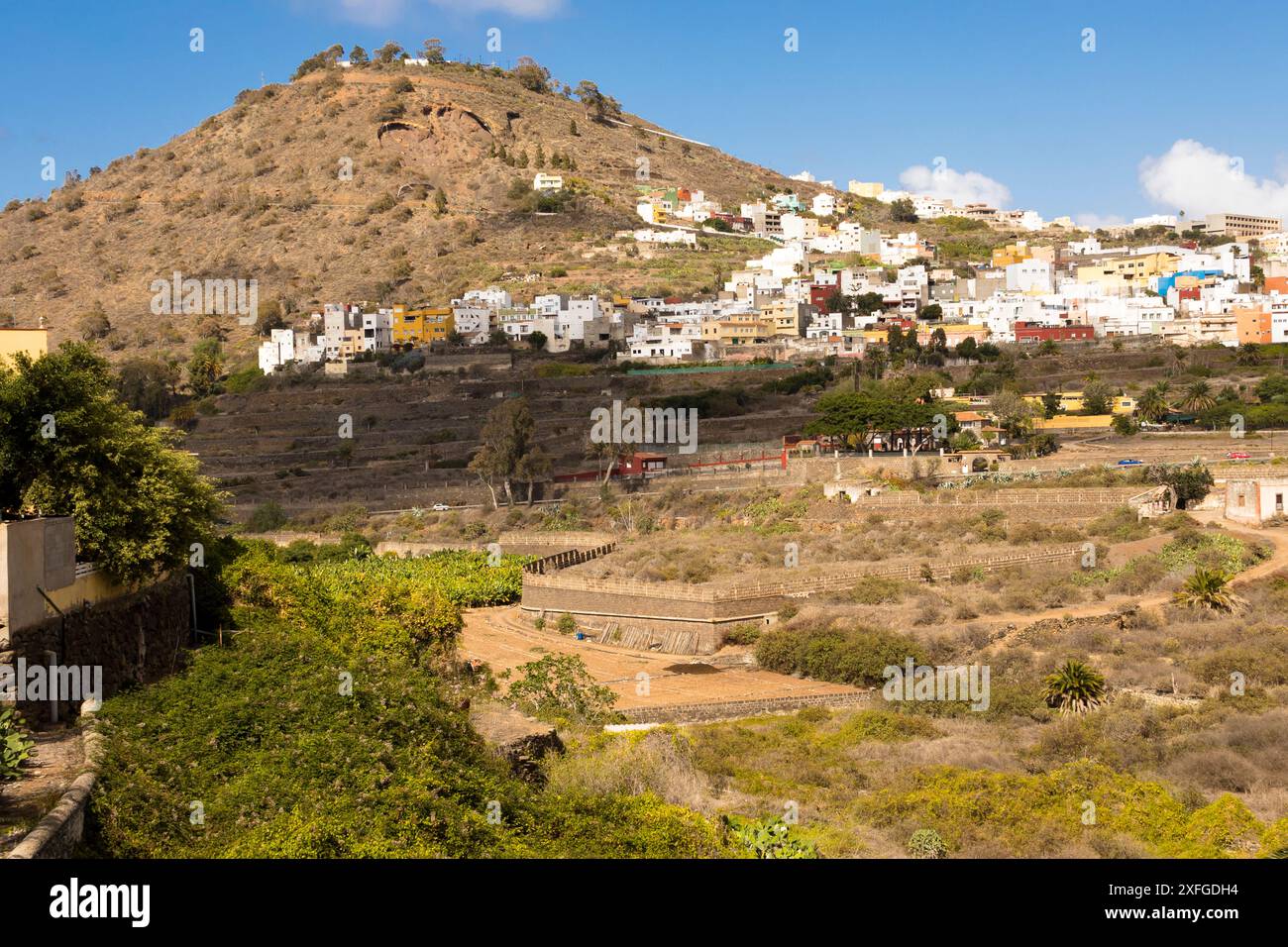 Paysage de la montagne Arucas, Espagne Banque D'Images