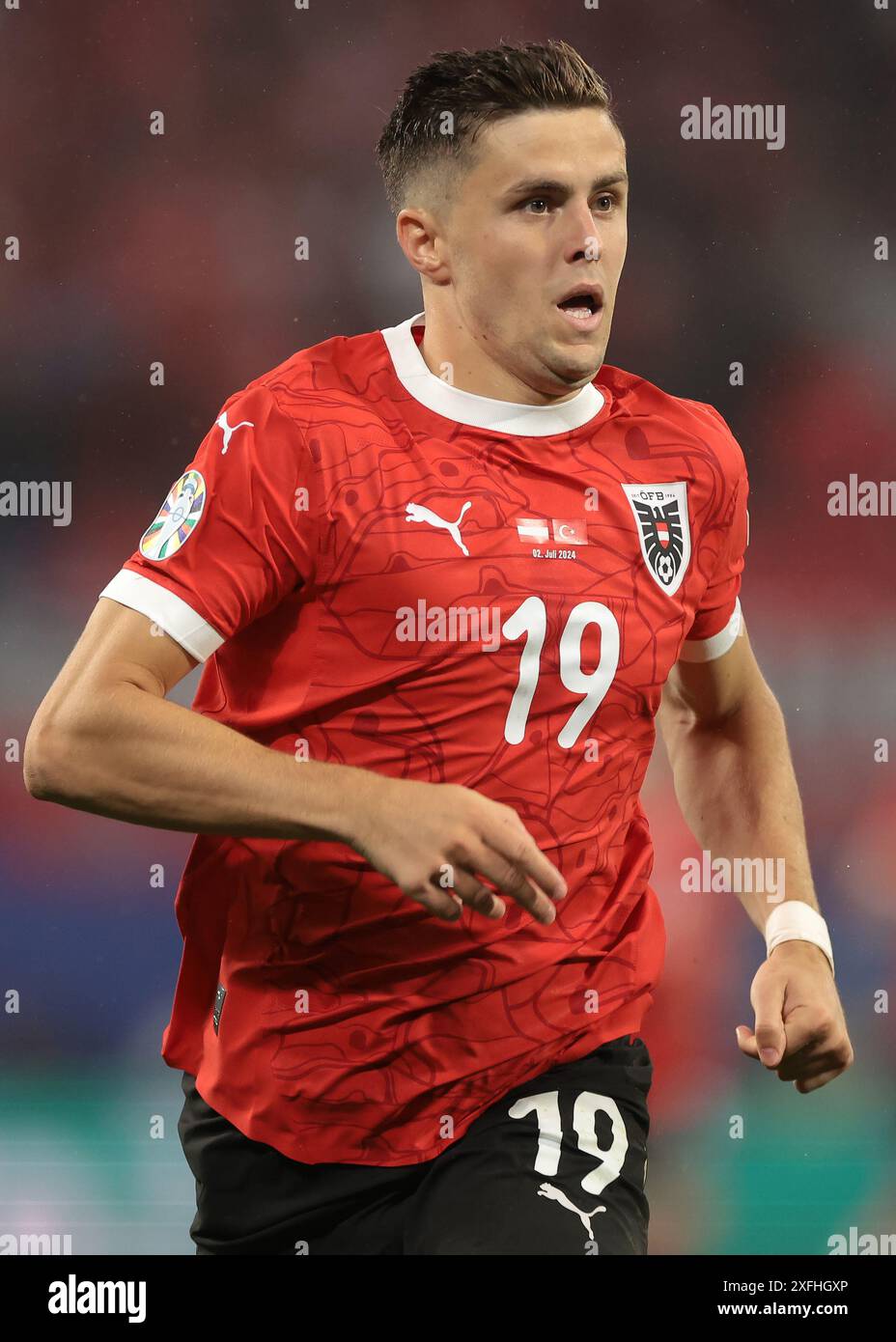 Leipzig, Allemagne. 2 juillet 2024. Christoph Baumgartner, autrichien, lors de la 16e manche des Championnats d'Europe de l'UEFA au stade de Leipzig, Leipzig. Le crédit photo devrait se lire : Jonathan Moscrop/Sportimage crédit : Sportimage Ltd/Alamy Live News Banque D'Images