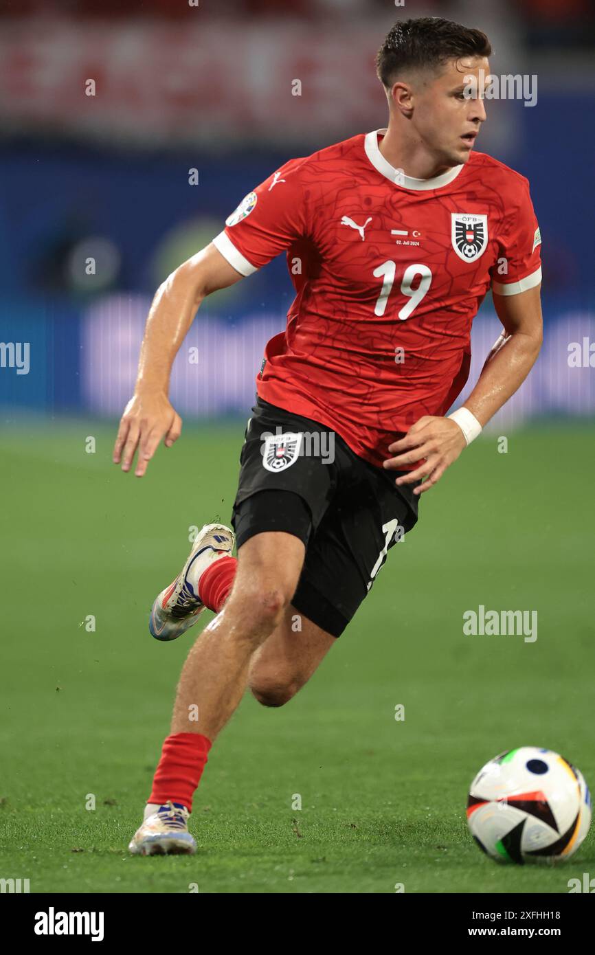 Leipzig, Allemagne. 2 juillet 2024. Christoph Baumgartner, autrichien, lors de la 16e manche des Championnats d'Europe de l'UEFA au stade de Leipzig, Leipzig. Le crédit photo devrait se lire : Jonathan Moscrop/Sportimage crédit : Sportimage Ltd/Alamy Live News Banque D'Images