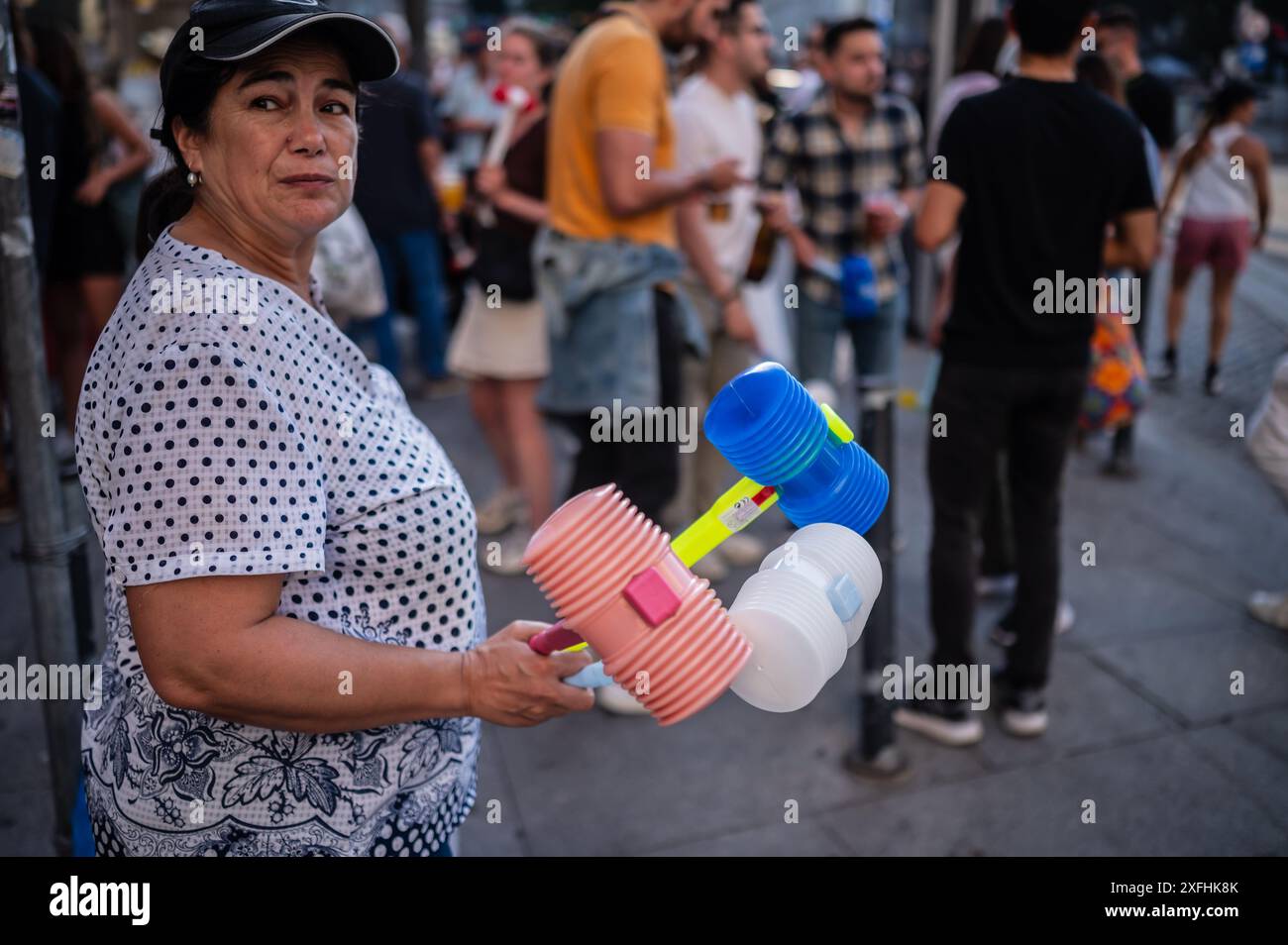 Fête de Saint Jean de Porto (Festa de São João do Porto ) pendant le milieu de l'été, dans la nuit du 23 juin (Saint Jean), dans la ville de Porto, Portugal Banque D'Images