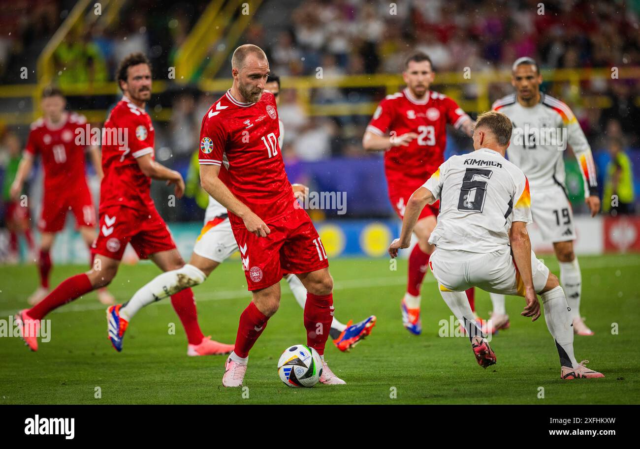 Dortmund, Allemagne. 29 juin 2024. Christian Eriksen (Danemark) Joshua Kimmich (DFB) Allemagne - Danemark Deutschland - Dänemark 29.06.2024 Copyright ( Banque D'Images