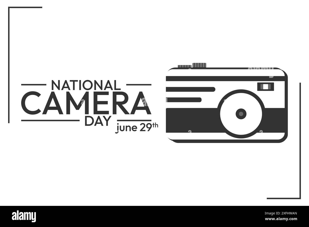 caméra, modèle de conception de la journée nationale de la caméra juin 29. Illustration de Vecteur