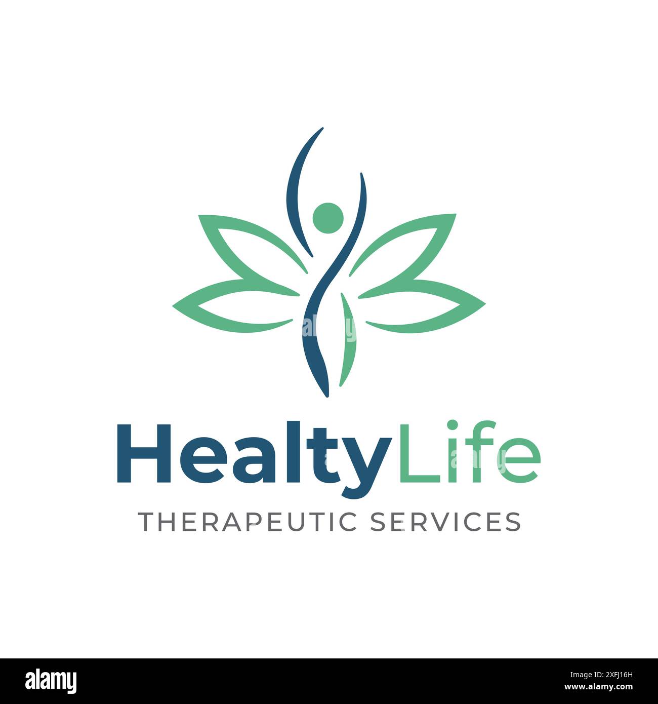 Modèle de logo Healthy Life style Wellness Business Winged People Illustration de Vecteur