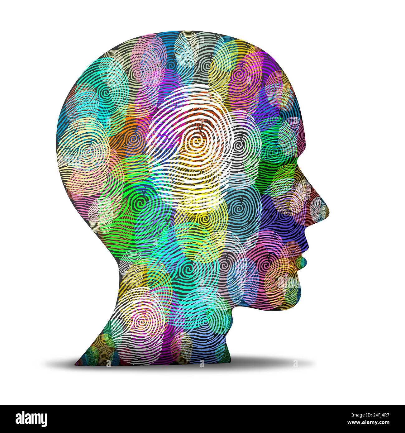 Sécurité privée par mot de passe, authentification et chiffrement comme accès par empreinte digitale d'identité. Banque D'Images