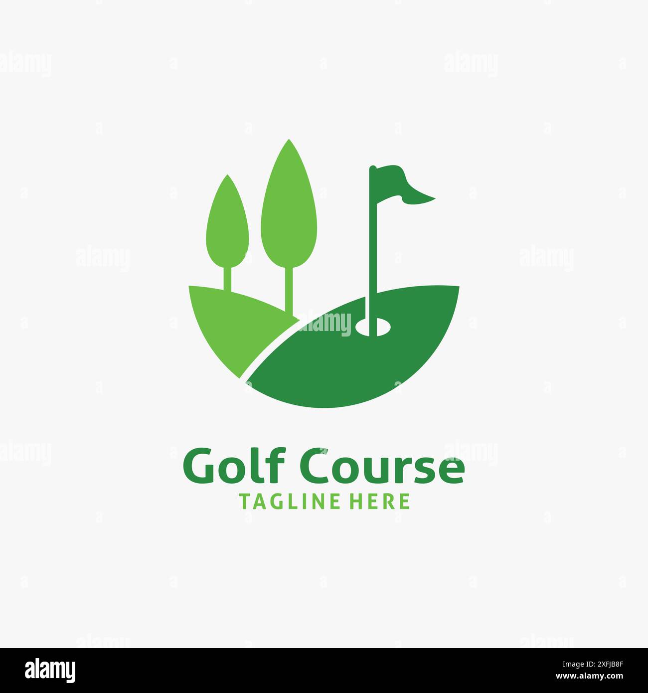 Icône de terrain de golf pour la conception de logo de golf Illustration de Vecteur