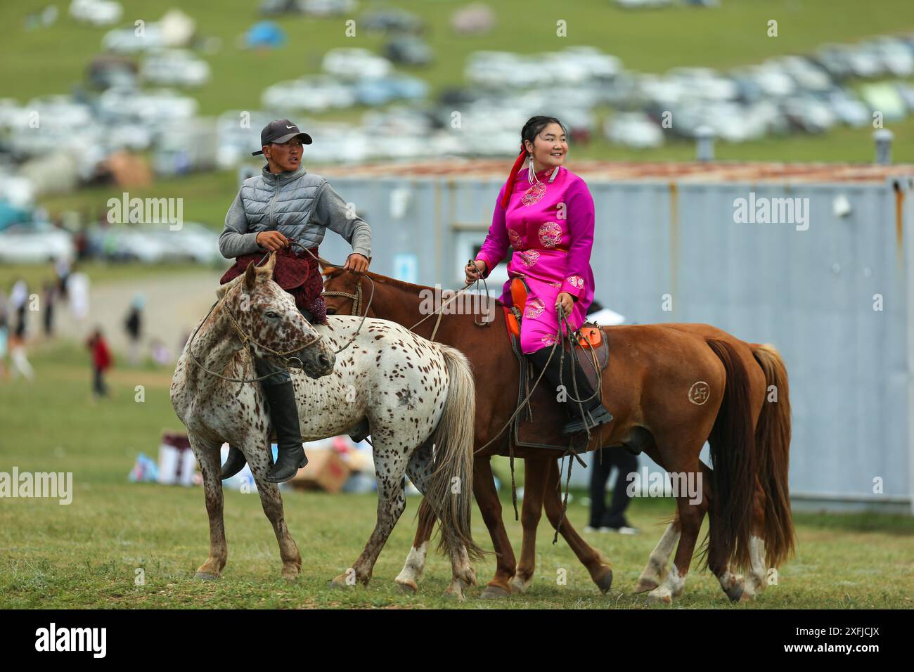 Oulan-Bator, Mongolie, 5 août 2023. Festival Danshig Naadam Khuree TSAM. Crédit : L.Enkh-Orgil. Banque D'Images