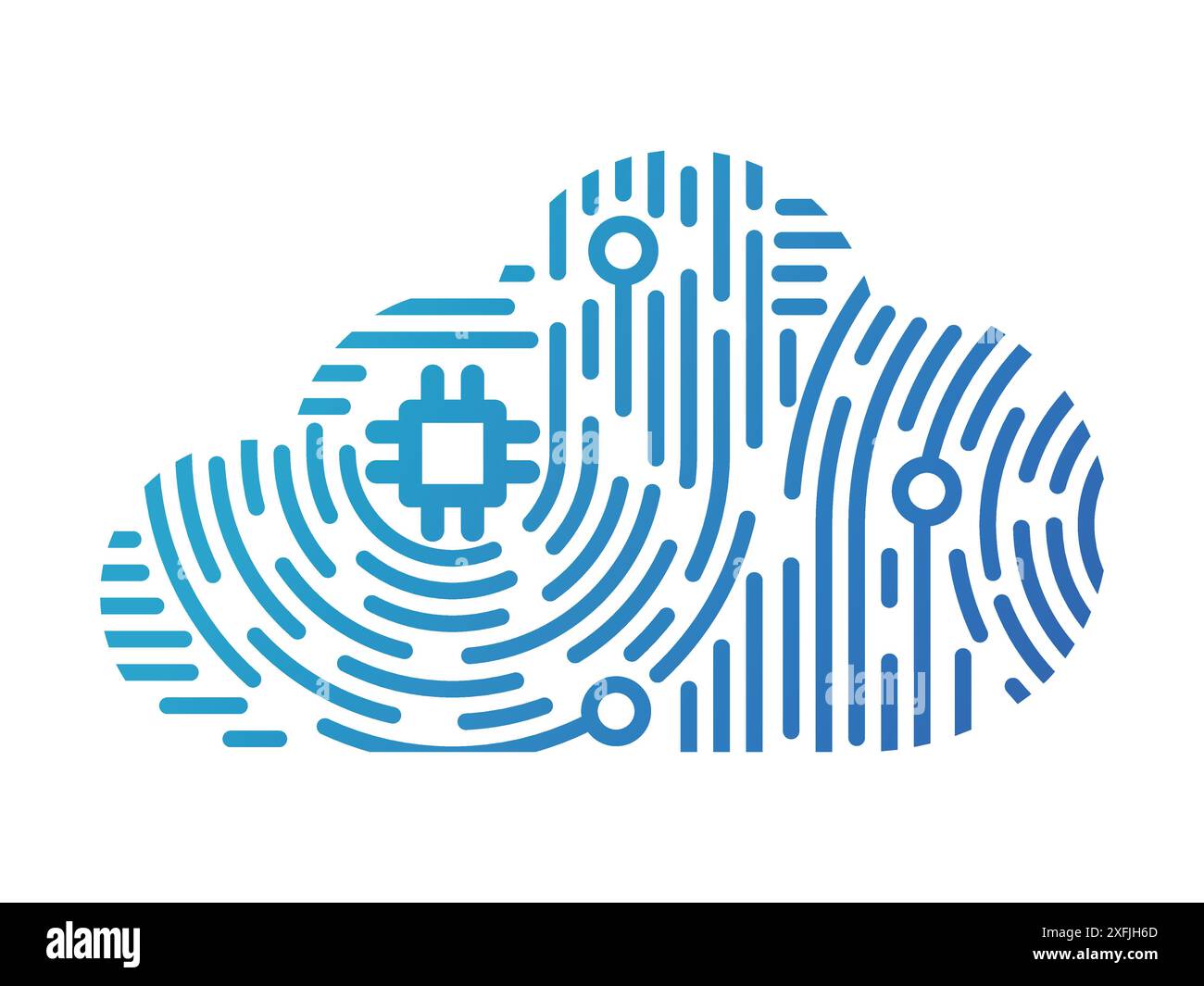 Concept Network et Cyber Security dans le style d'empreinte digitale, illustration vectorielle de conception plate, pour la conception graphique et web Illustration de Vecteur Concept Network et Cyber Security dans le style d'empreinte digitale, illustration vectorielle de conception plate, pour la conception graphique et web Illustration de Vecteur