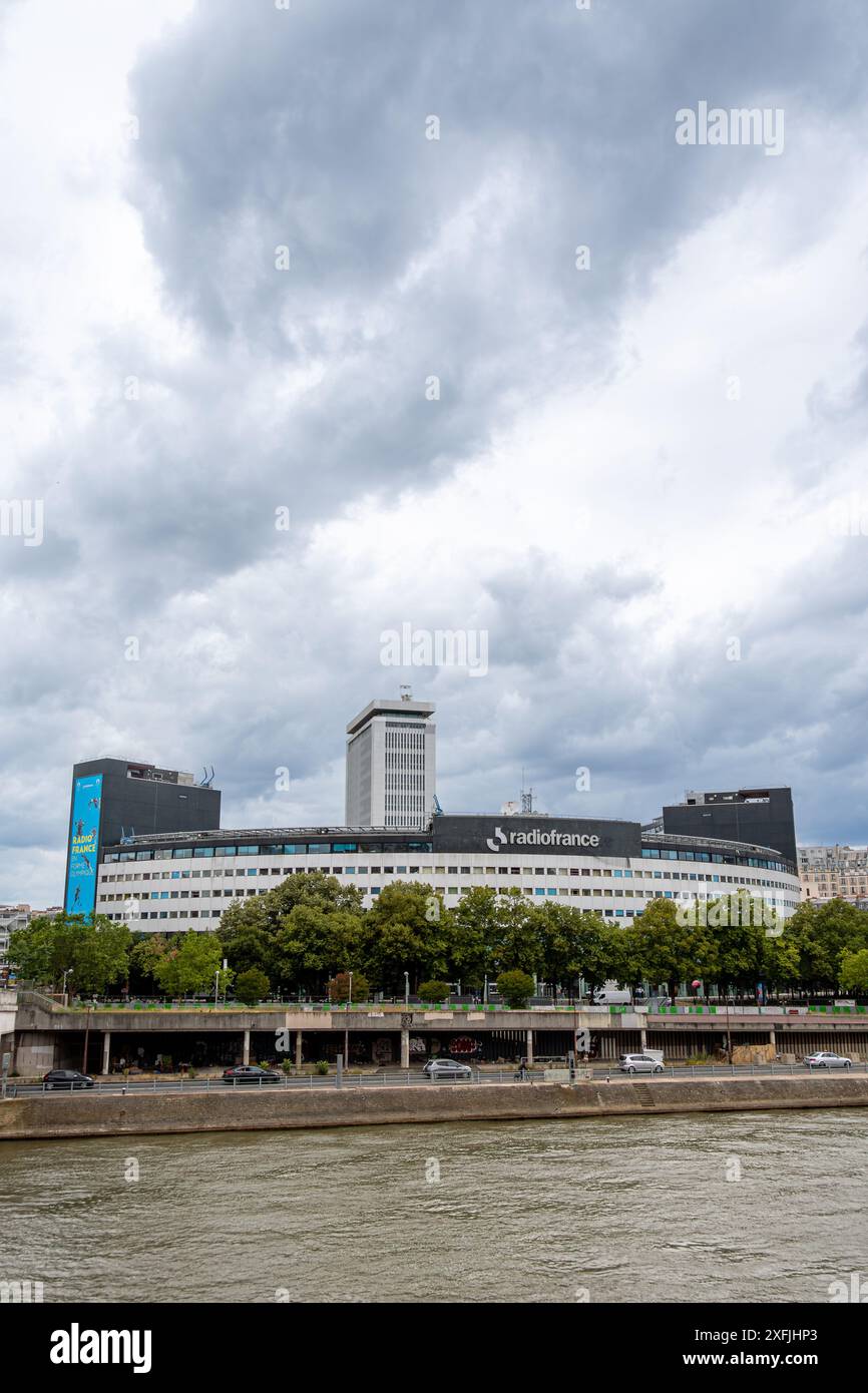 Maison de la Radio et de la musique, également appelée Maison de Radio France, siège de Radio France, la société gérant les radios publiques Banque D'Images