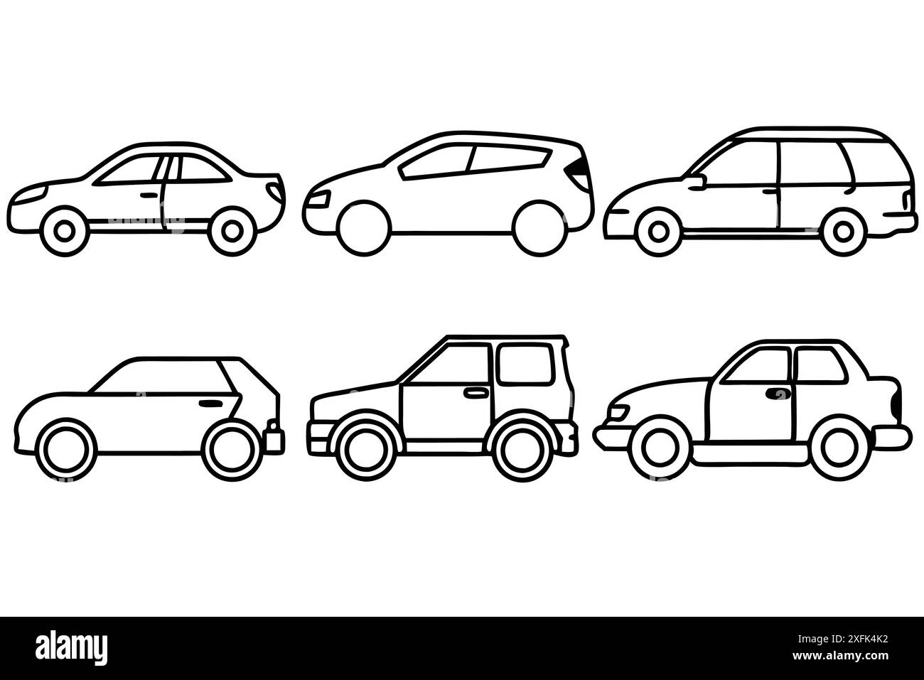 Car Line Art Design de véhicule beau et simple Illustration de Vecteur