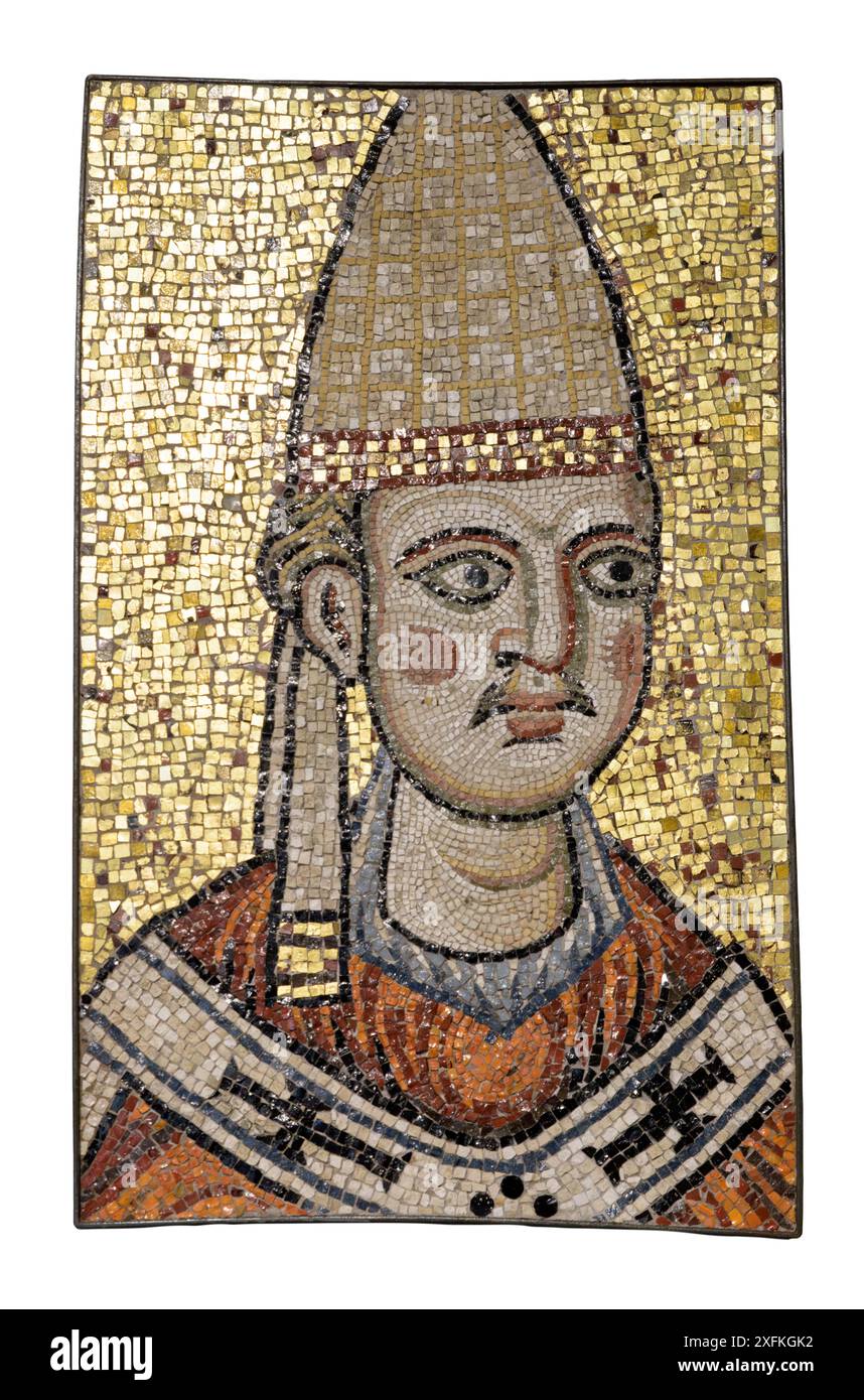 Portrait d'Innocent III (1160 - 1216). Mosaïque de l'ancienne église de Saint Pierre. Rome, Italie Banque D'Images