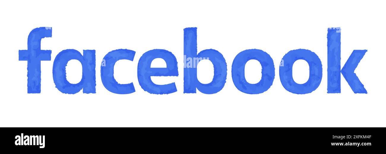 Kiev, Ukraine - février 10, 2021 : logo Facebook dans la conception d'aquarelle, illustration vectorielle. Facebook est un service de réseautage social populaire Illustration de Vecteur