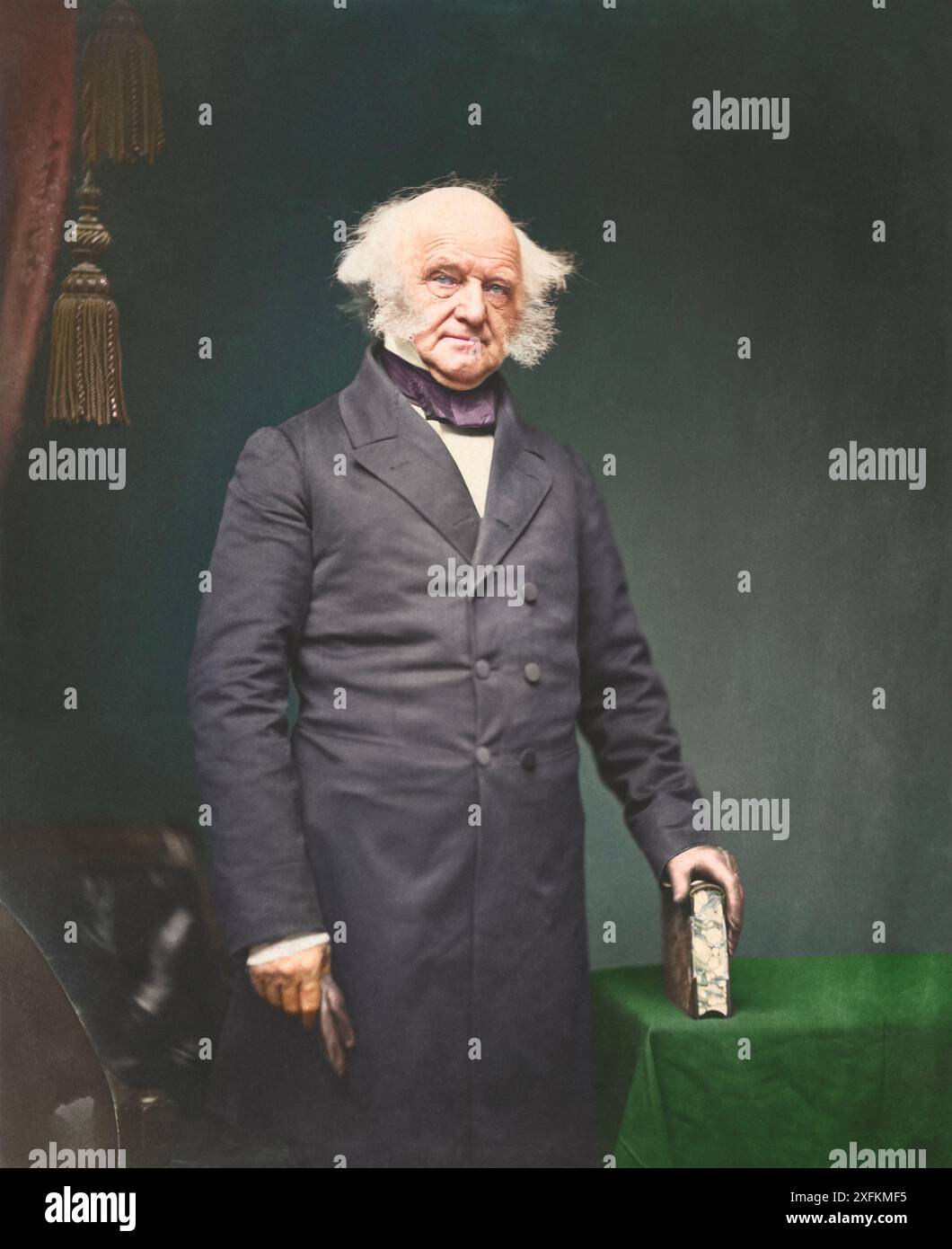 Président Martin Van Buren. Circa 1855-58. Par Mathew Brady. Le portrait déguise la petite taille de Van Buren et rappelle son ancienne prééminence en tant que président américain, l'un des quatre seuls à vivre en 1855. L'estampe extrêmement grande était connue sous le nom de « impérial », un terme inventé par Brady pour désigner un portrait qui, en termes d'échelle et d'ambition, rivaliserait avec les lithographies et les mezzotintes. Banque D'Images